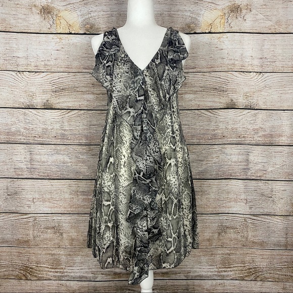 Rancho Estancia Snakeskin Print Ruffled Mini Dress - Picture 2 of 8